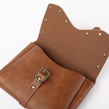 Vintage Steampunk PU Leather Utility Belt Pouch 的原商品图