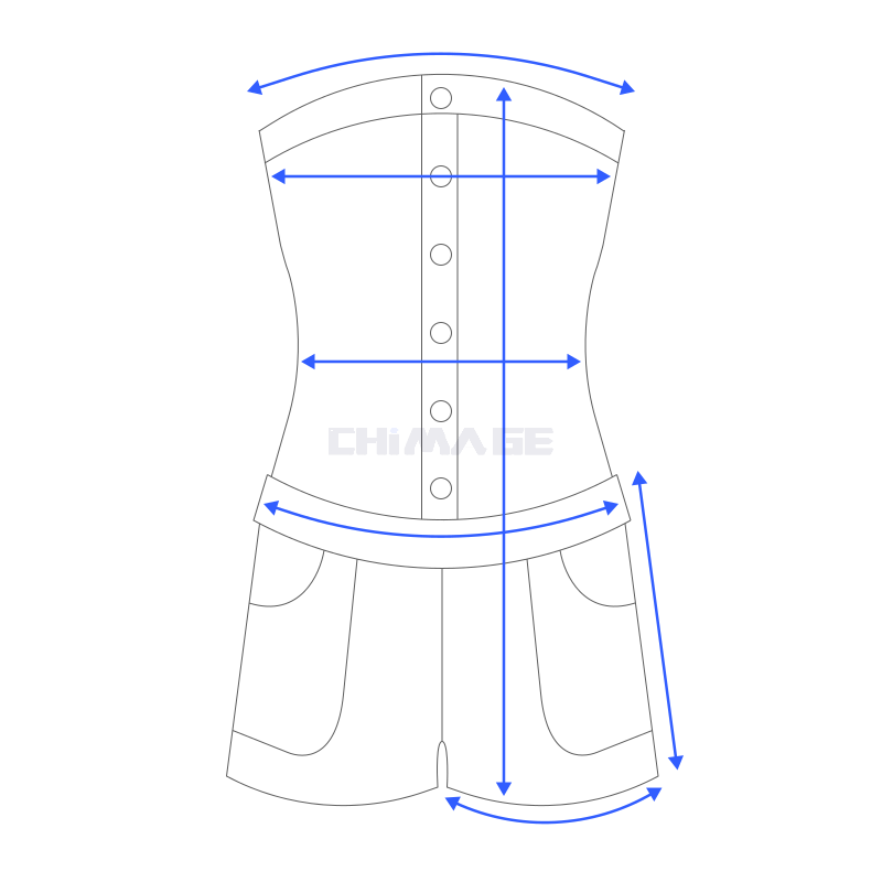 短款无肩带连衣裤/Short Strapless Romper